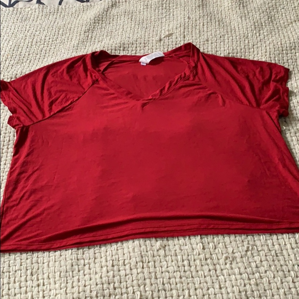 Red Workout Top